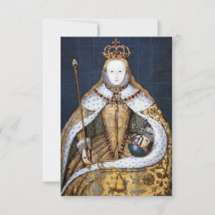 Königin Elizabeth I. von England in Coronation Rob Dankeskarte