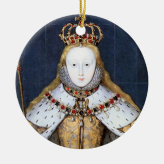 Königin Elizabeth I. von England in Coronation Rob Keramik Ornament