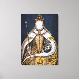 Königin Elizabeth I. von England in Coronation Rob Leinwanddruck