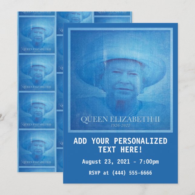 Königin Elizabeth II 1926-2022 Einladung (Vorne/Hinten)