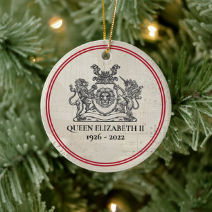 Königin Elizabeth II 1926-2022 Weihnachten Keramik Ornament