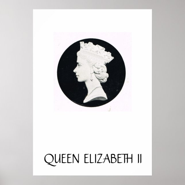 Königin Elizabeth II., Erleichterung zeichnend Poster (Vorne)