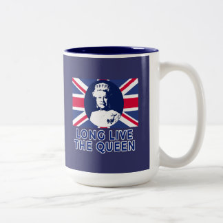Königin Elizabeth II. Lang lebe die Königin Zweifarbige Tasse