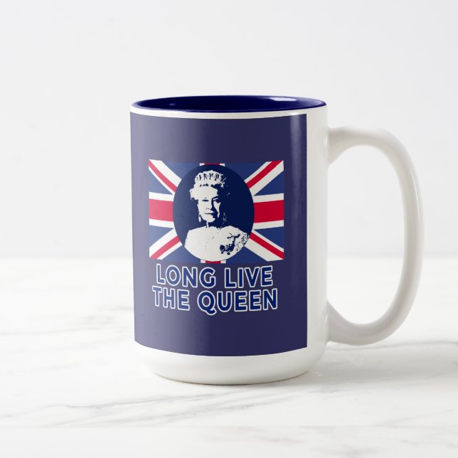 Königin Elizabeth II. Lang lebe die Königin Zweifarbige Tasse (Rechts)