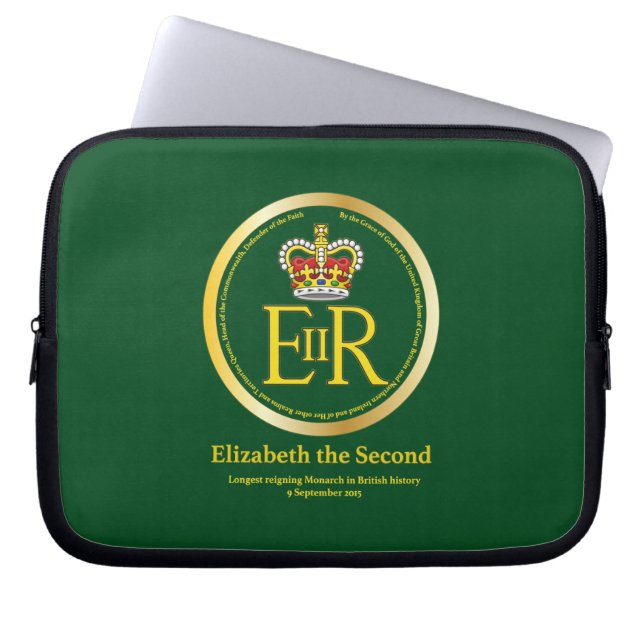 Königin Elizabeth II Reign Laptopschutzhülle (Vorderseite)