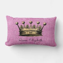 Königin Elizabeth Individuelle Name Royal Gold Cro Lendenkissen