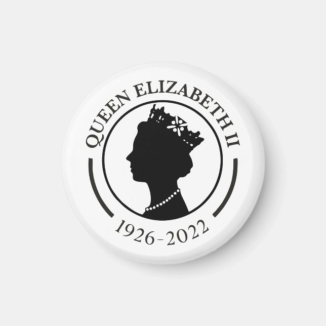 Königin Elizabeth ll Gedenken Magnet (Vorne)
