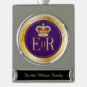 Königin Elizabeth Longest Reign Medaille Banner-Ornament Silber