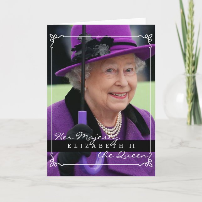 Königin Elizabeth von England Karte (Vorderseite)