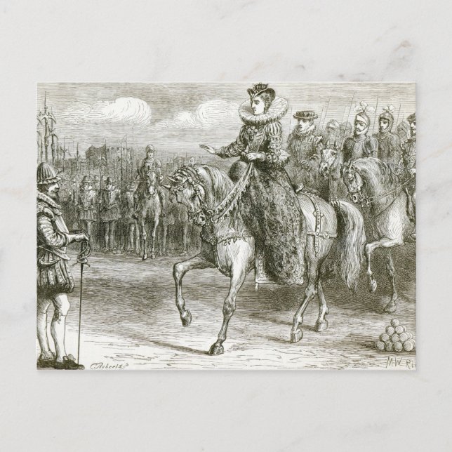 Königin Elizabeth von Tilbury Postkarte (Vorderseite)