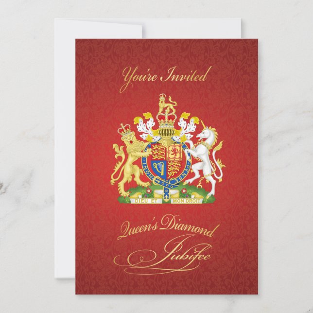 Königin Elizabeths Diamond Jubilee Party Einladung (Vorderseite)