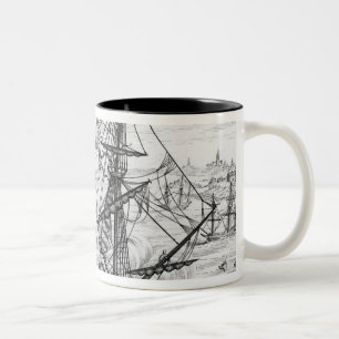 Königin Elizabeths Galleon Zweifarbige Tasse