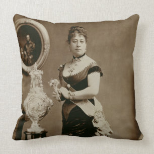 Königin Emma (1836-85) (Sepiaphotographie) Kissen