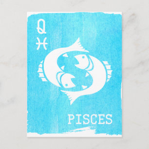 Königin Fische Horoskop Sternzeichen Tierkreis Geb Postkarte