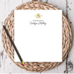 Königin, Gold, vom Schreibtisch aus Personalisiert Notizblock<br><div class="desc">Dieses hübsche Notizblock verfügt über eine Goldfolie aus Imitat "Queen Bee" und Ihre Personalisierung. Fügen Sie den Text mithilfe des Vorlagenformulars hinzu.</div>