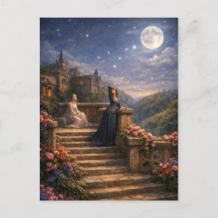Königin Guinevere betrachtet die Sterne Postkarte