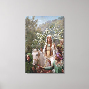 Königin Guineveres Maifest (von John Collier) Leinwanddruck