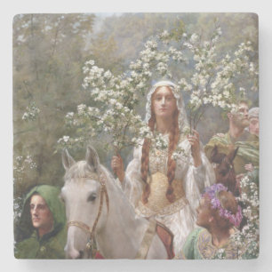 Königin Guineveres Maifest (von John Collier) Steinuntersetzer