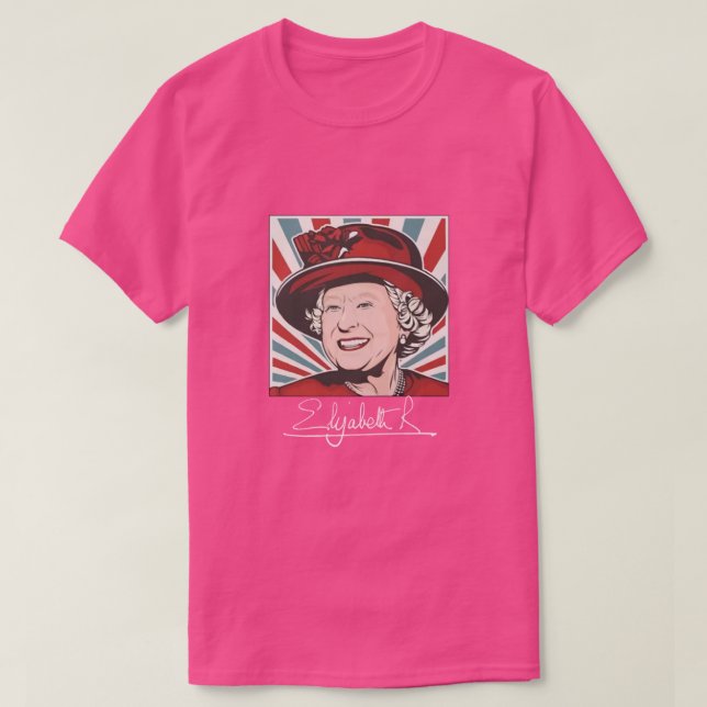 Königin II - Elisabeth S England - Königin von Eng T-Shirt (Design vorne)