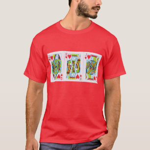 Königin, König, Jack des Herzens T-Shirt
