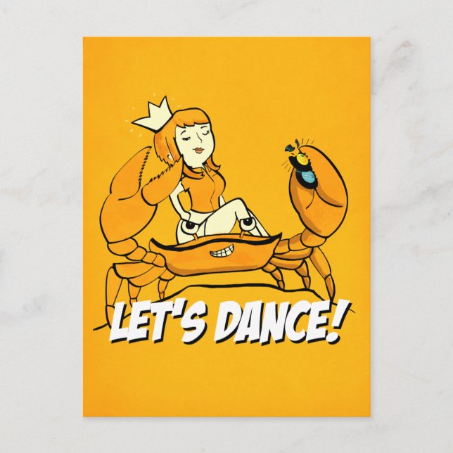 Königin-Krabben-Reggae-Mädchen Postkarte (Vorderseite)