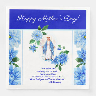 Königin Lady of Grace Jungfrau Mary Mother Blume Serviette