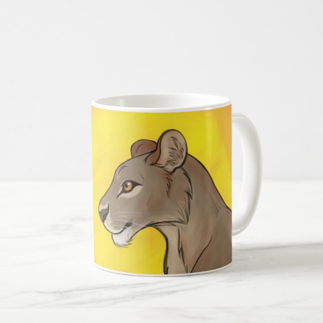Königin Lioness Kaffeetasse (VorderseiteRechts)