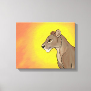 Königin Lioness Leinwanddruck