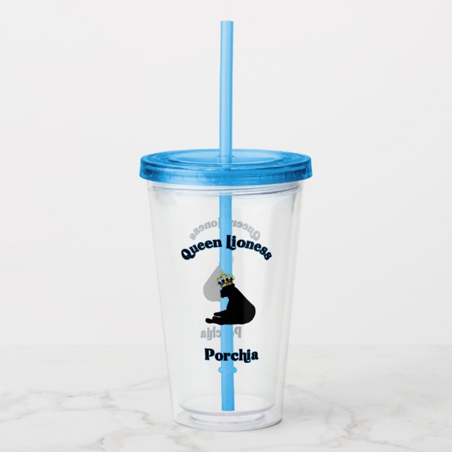 Königin-Löwin Porchia Schale Acryltrinkbecher (Vorderseite)