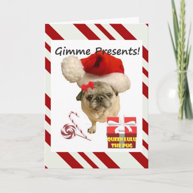 Königin Lulu Weihnachtskarte! Feiertagskarte (Vorderseite)