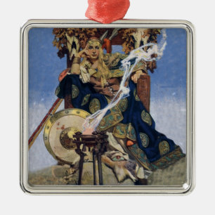 Königin Maeve Warrior Princess Fantasy Art Silbernes Ornament