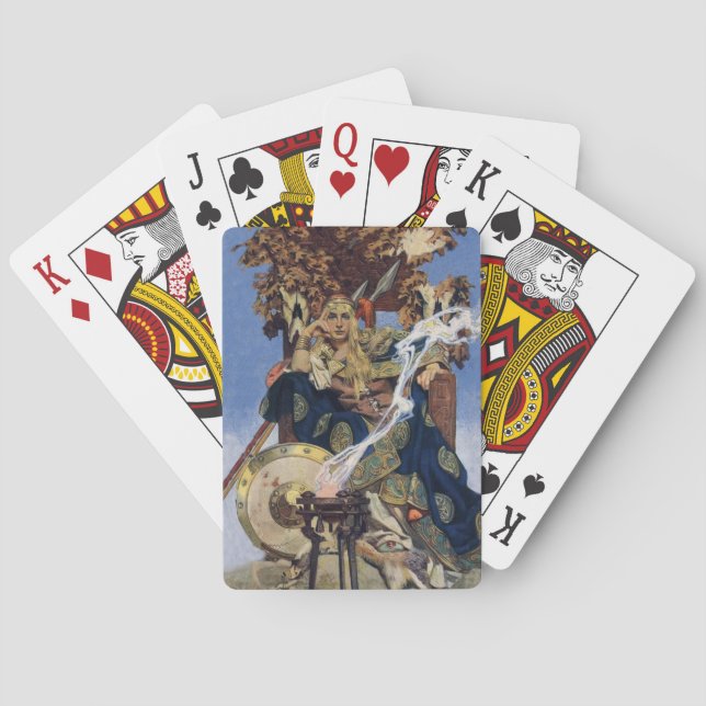 Königin Maeve Warrior Princess Fantasy Art Spielkarten (Rückseite)