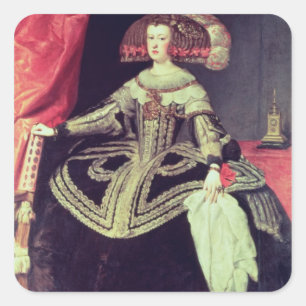 Königin Mariana von Österreich c.1653 Quadratischer Aufkleber
