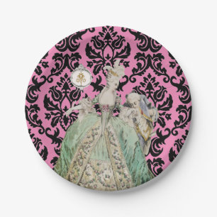 Königin Marie Antoinette ÄNDERT FARBE/GRÖSSE OPTIO Pappteller