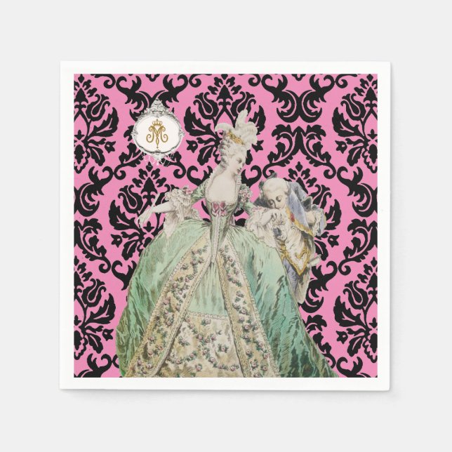 Königin Marie Antoinette ÄNDERT FARBE /MEHR OPTION Serviette (Vorderseite)