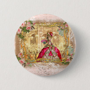 Königin Marie Antoinette auf Versailles-Party in R Button
