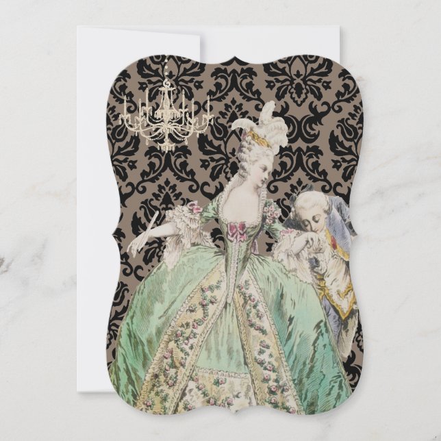 Königin Marie Antoinette - Einladungen (Vorderseite)