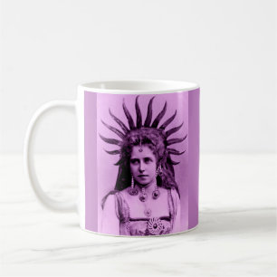 Königin Marie von Rumänien als Sun Queen - Lavende Kaffeetasse