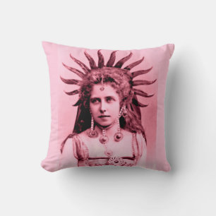 Königin Marie von Rumänien als Sun Queen - rosa Kissen