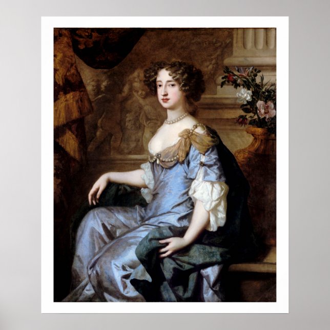 Königin Mary II von Sir Peter Lely Poster (Vorne)