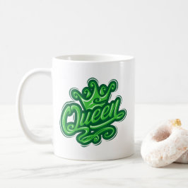 Königin mit Krone, Typografie-Design Kaffeetasse