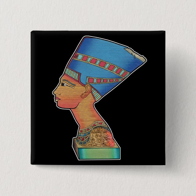Königin Nefertiti Button (Vorderseite)