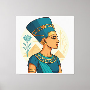 Königin Nefertiti - Elegantes ägyptisches Symbol Leinwanddruck