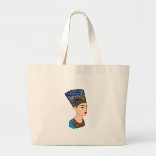 Königin nefertiti jumbo stoffbeutel