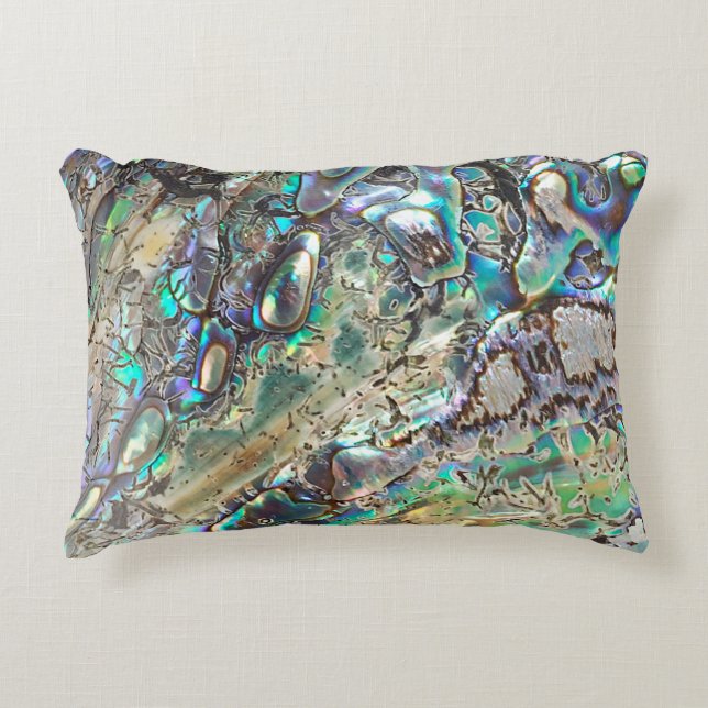 Königin paua Muschel Dekokissen (Vorderseite)