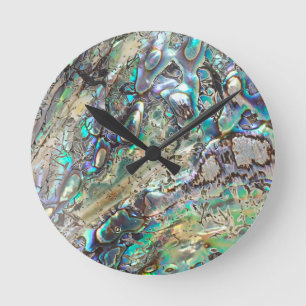 Königin paua Muschel Runde Wanduhr