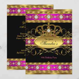 Königin Prinzessin Royal Pink Gold Diamant Krone P Einladung