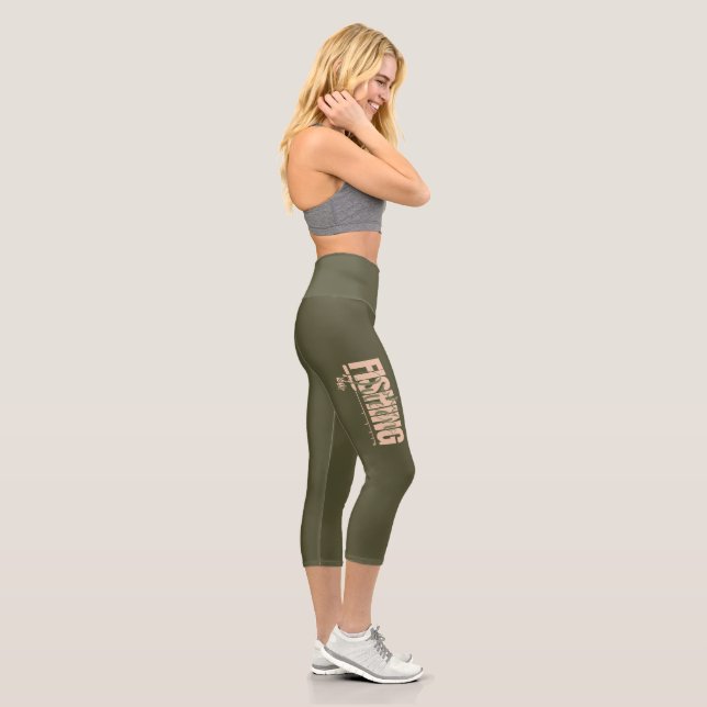 Königin | Rose im militärischen Bereich Capri Leggings (Rechts)