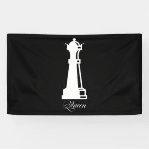 Königin Schachfigur Halloween-Kostüm Schachliebhab Banner