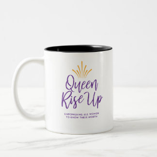 Königin steigen oben zweifarbige tasse